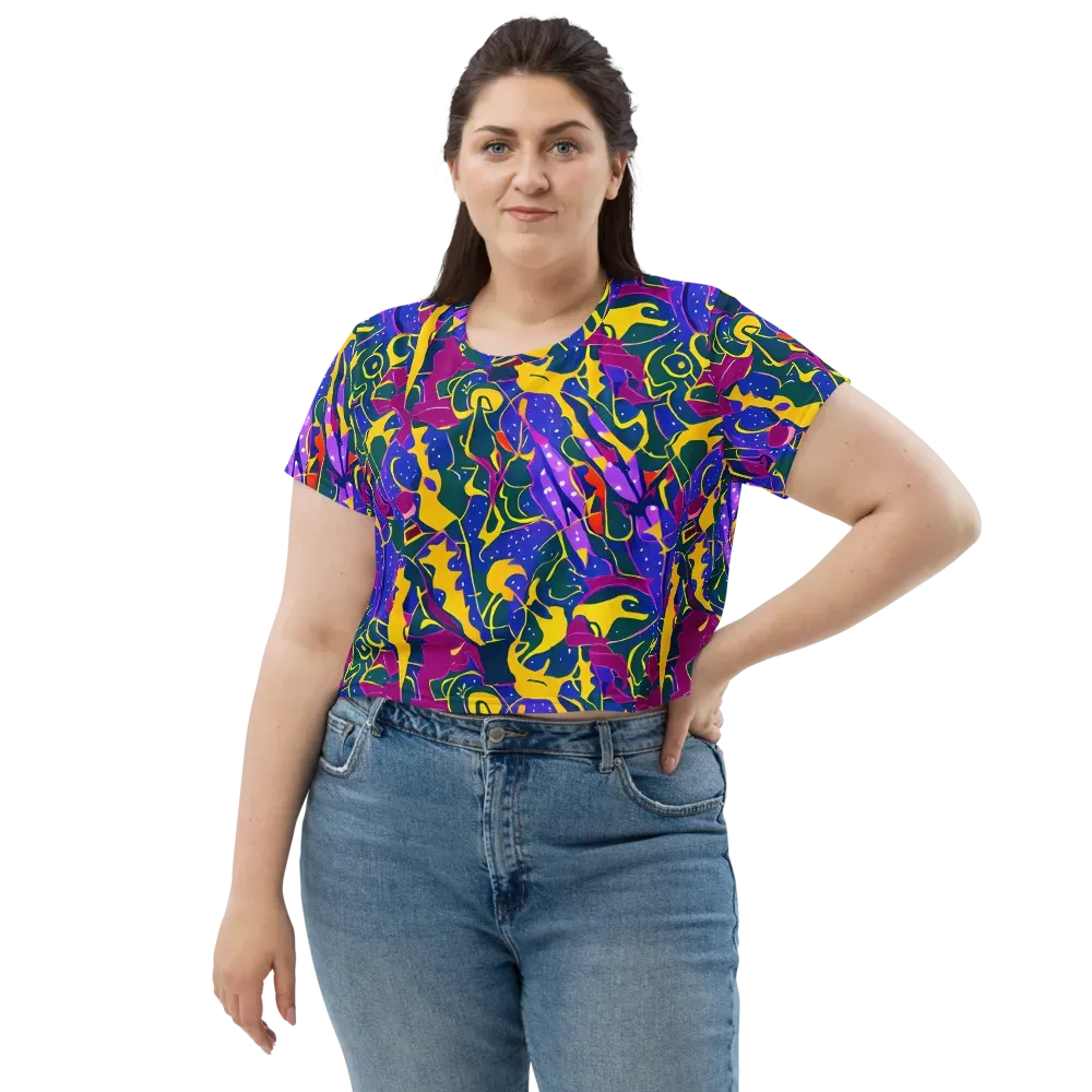 Afterdark Color on Crop Tee — Front
