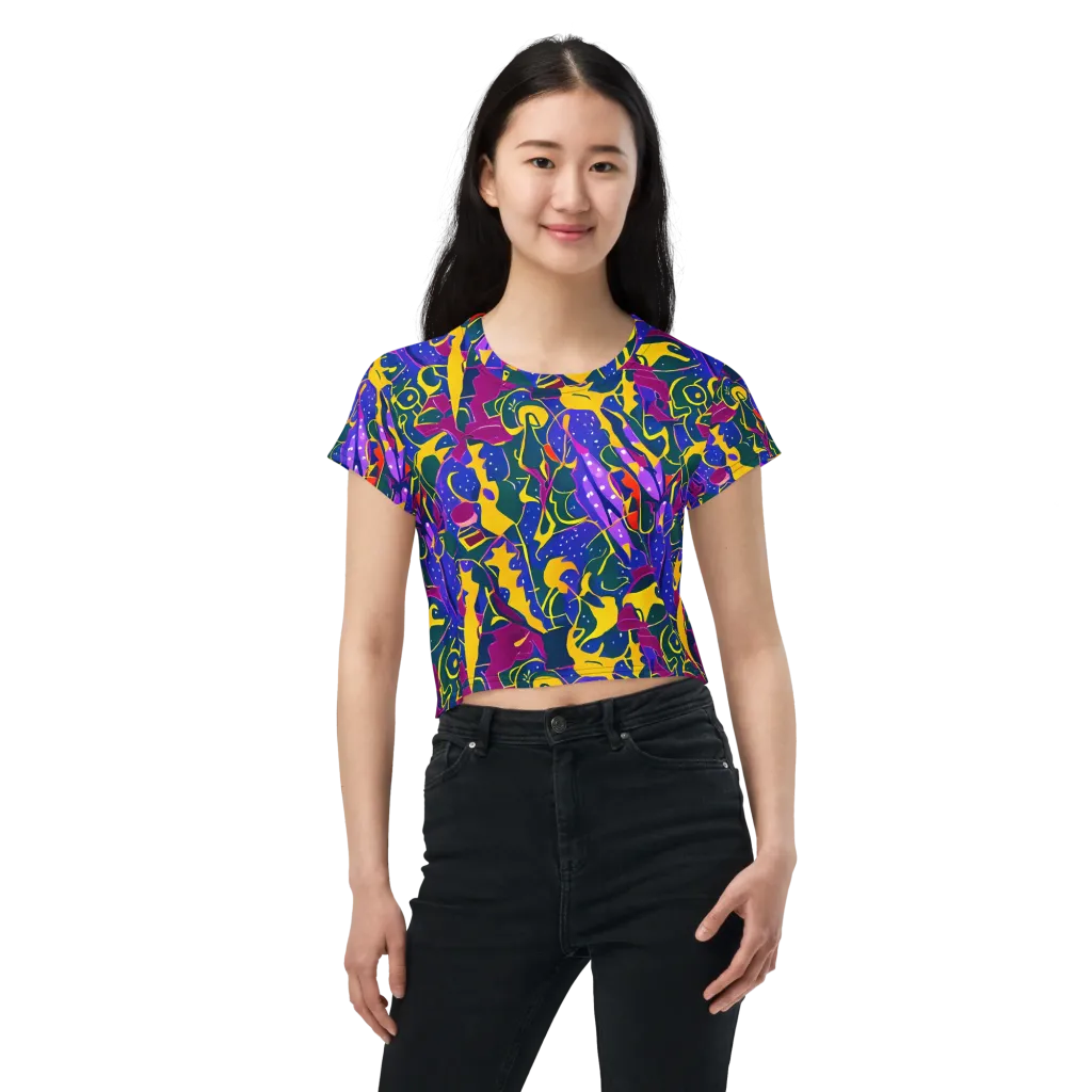 Afterdark Color on Crop Tee — Front