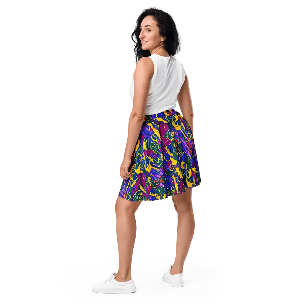 Afterdark Color on Skater Skirt — Back