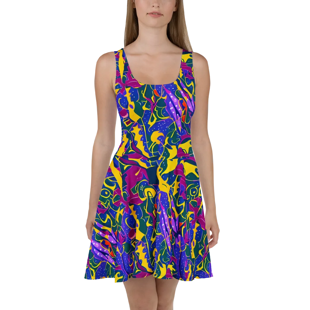 Afterdark Color on Skater Dress — Front