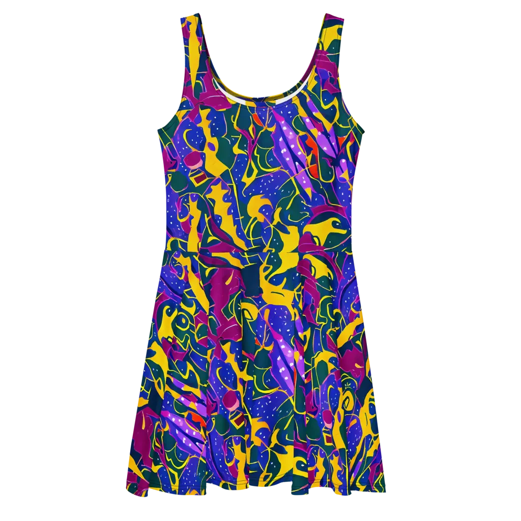 Afterdark Color on Skater Dress — Front