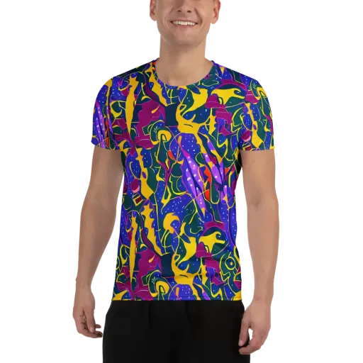 Afterdark Color on a Men's Athletic T-Shirt