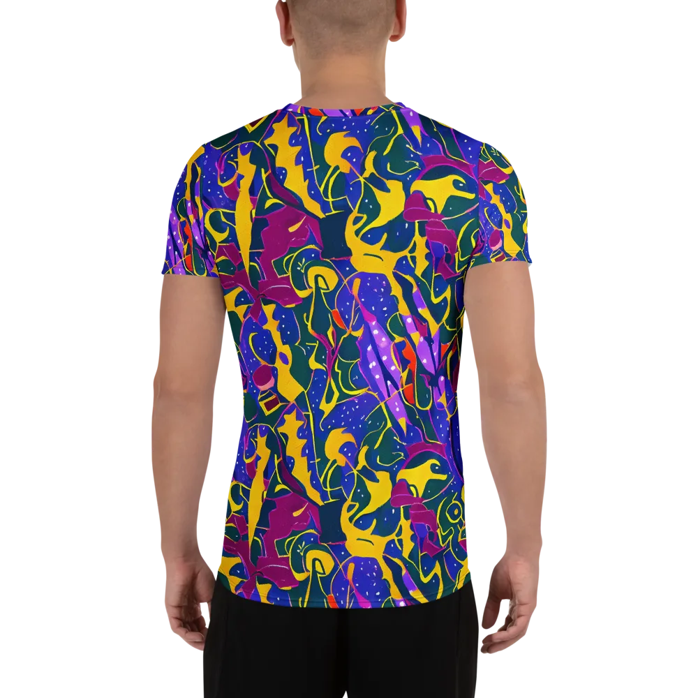 Afterdark Color on Men's Athletic T-Shirt — Back