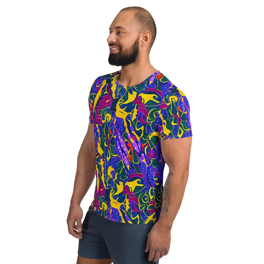 Afterdark Color on Men's Athletic T-Shirt — Left