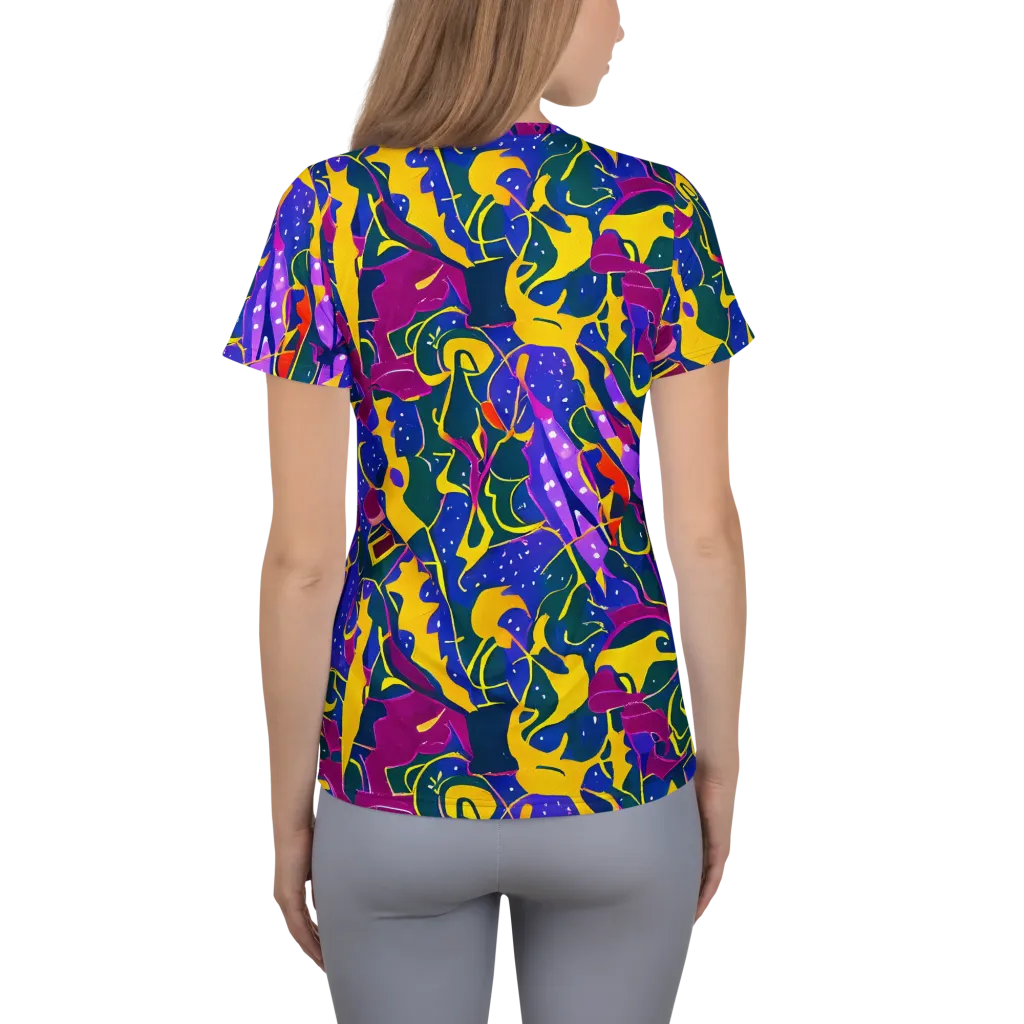 Afterdark Color on Women's Athletic T-Shirt — Back