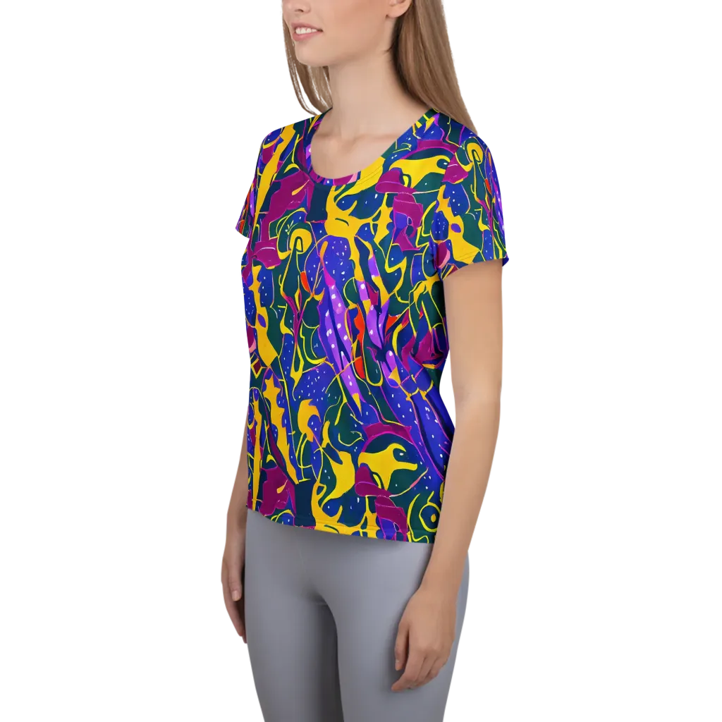 Afterdark Color on Women's Athletic T-Shirt — Left