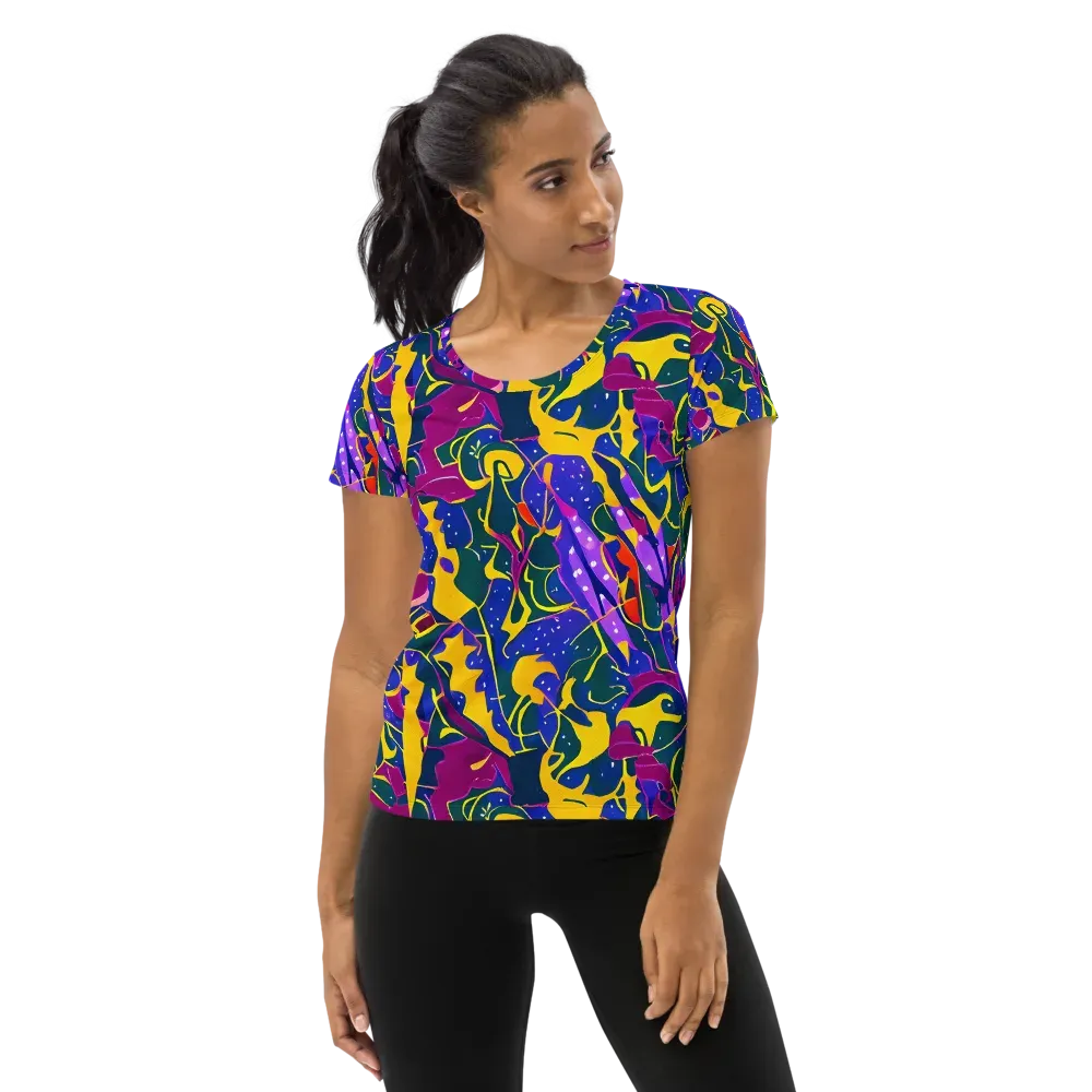 Afterdark Color on Women's Athletic T-Shirt — Front