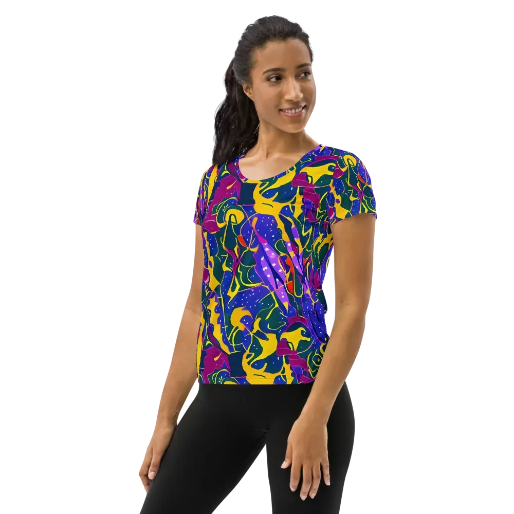 Afterdark Color on Women's Athletic T-Shirt — Left