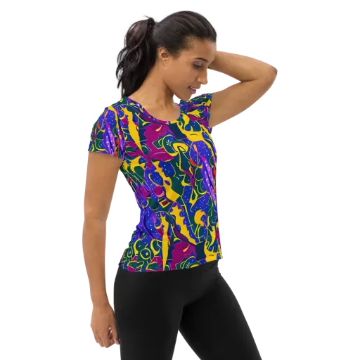Afterdark Color on a Women's Athletic T-Shirt