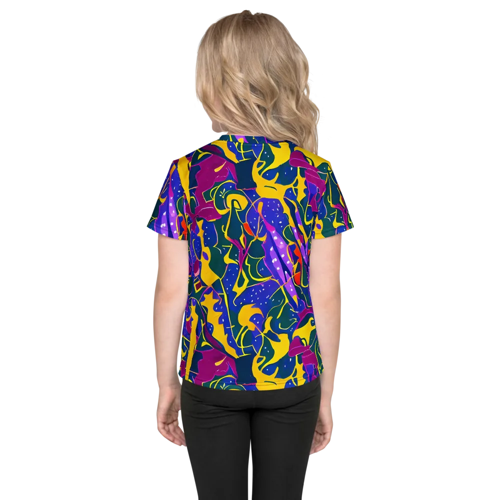 Afterdark Color on Kids Crew Neck T-Shirt — Back