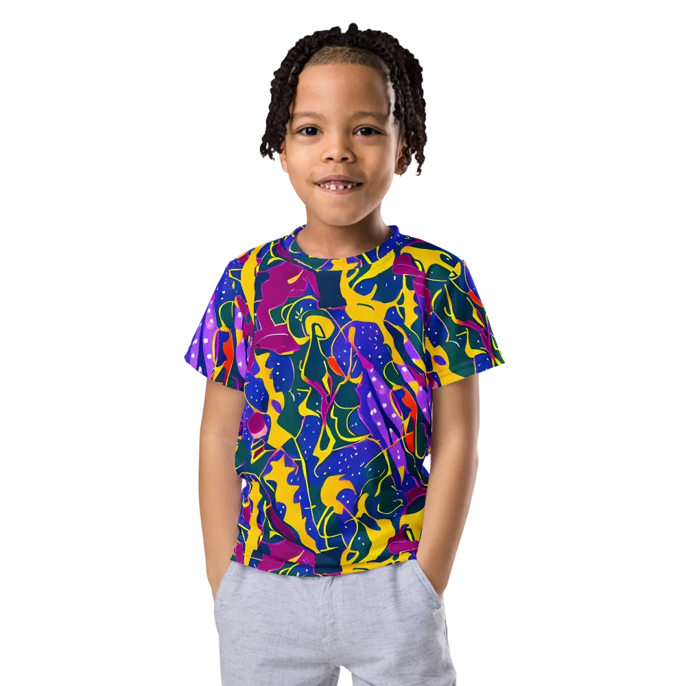 Afterdark Color on Kids Crew Neck T-Shirt — Front