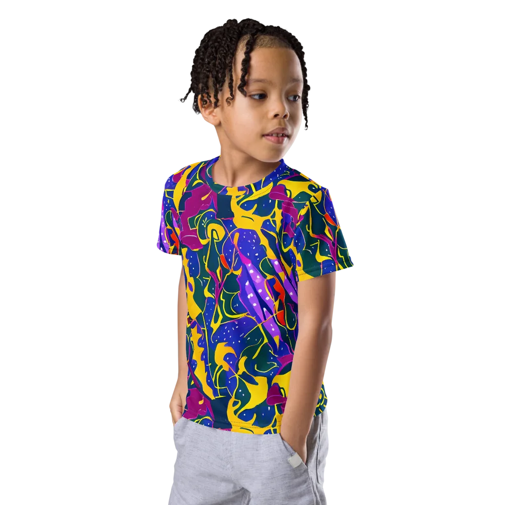 Afterdark Color on Kids Crew Neck T-Shirt — Left Front