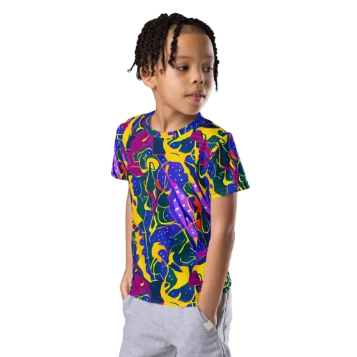 Afterdark Color on a Kids Crew Neck T-Shirt