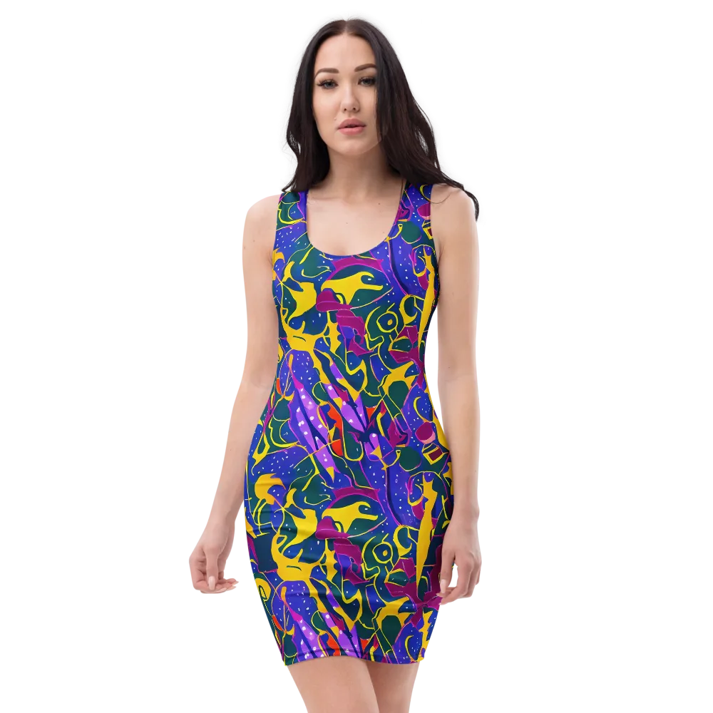 Afterdark Color on Bodycon Dress — Front