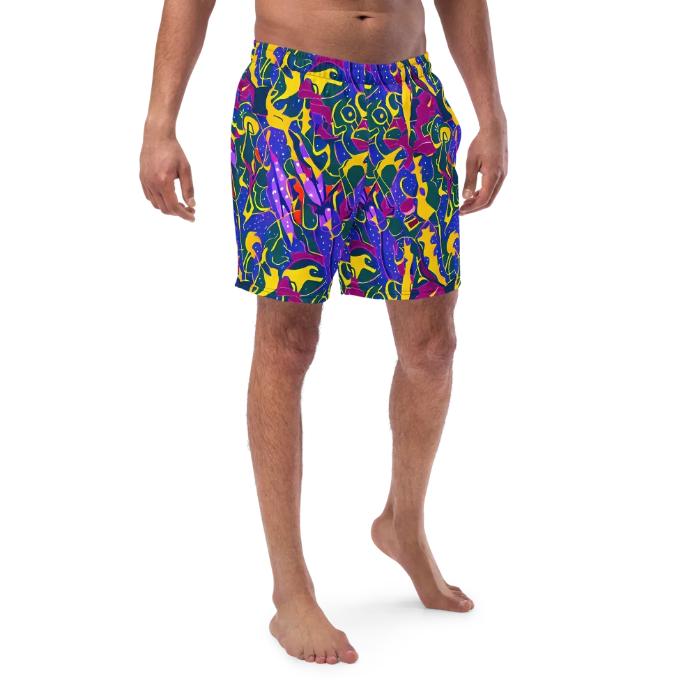 Afterdark Color on Swim Trunks — Front