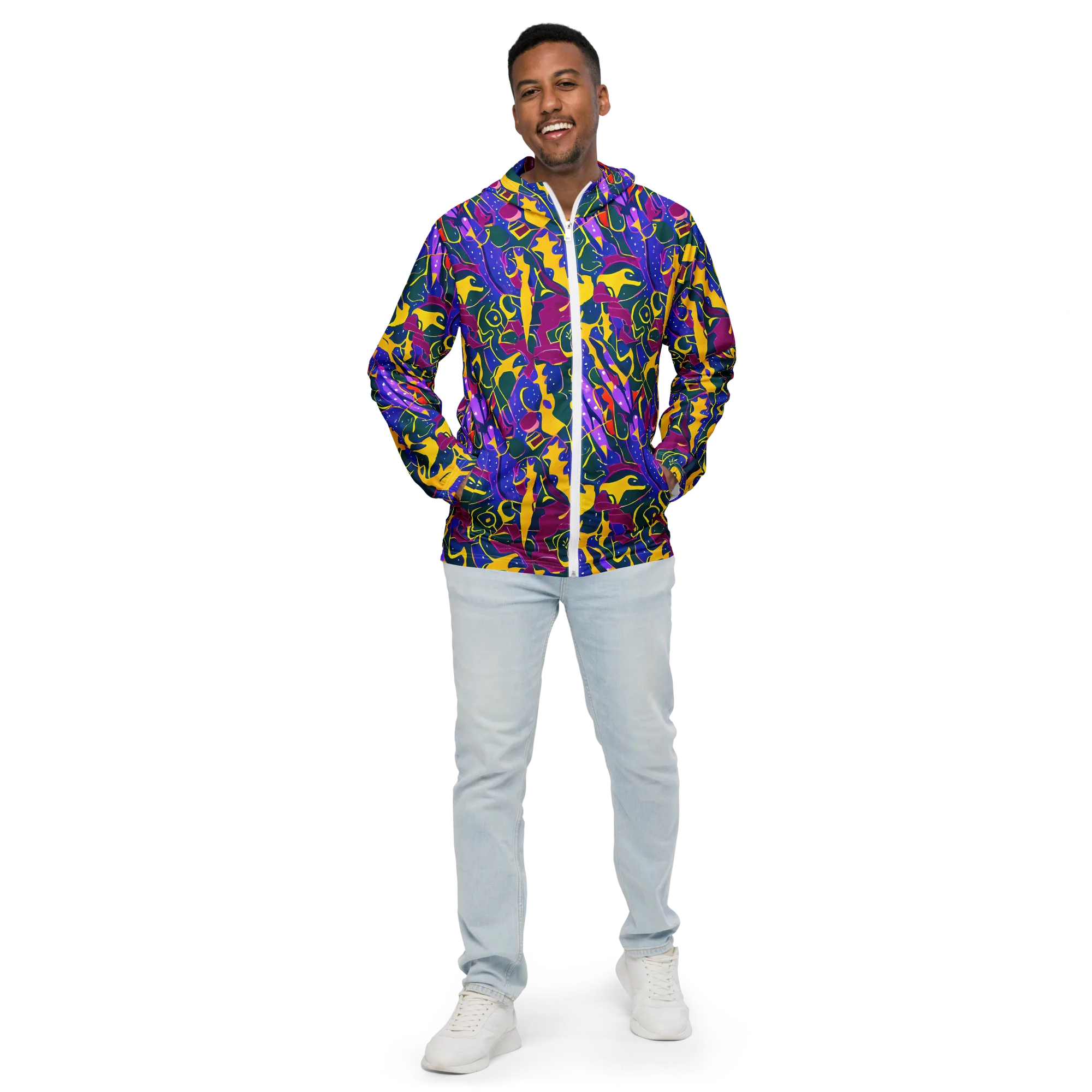 Afterdark Color on Men's Windbreaker — Front
