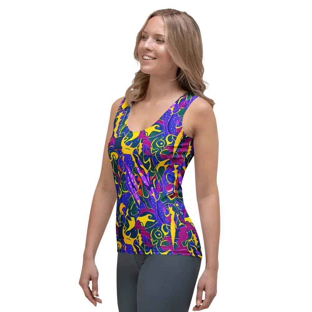 Afterdark Color on Women's Tank Top — Left Front