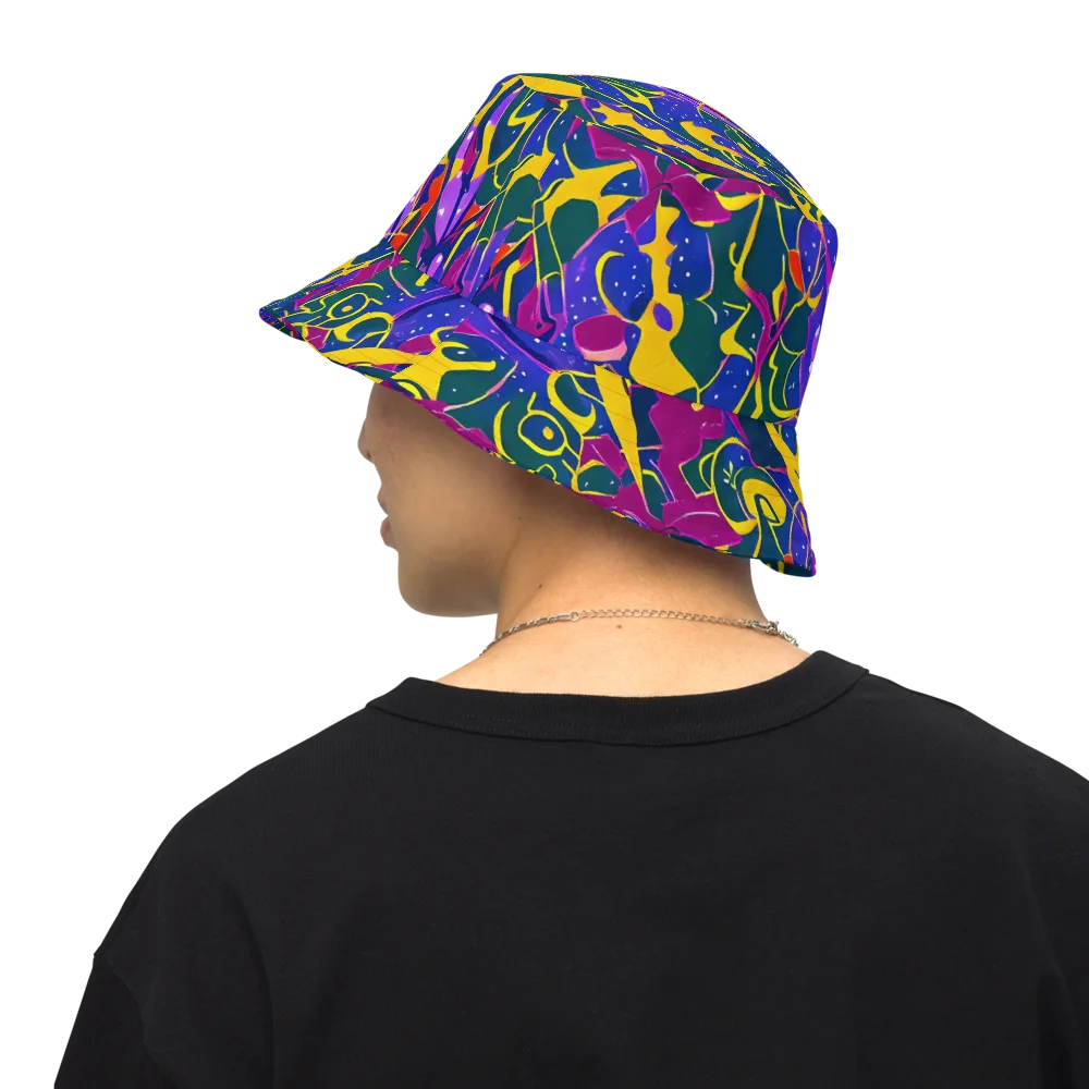 Afterdark Color on Reversible Bucket Hat — Back Inside