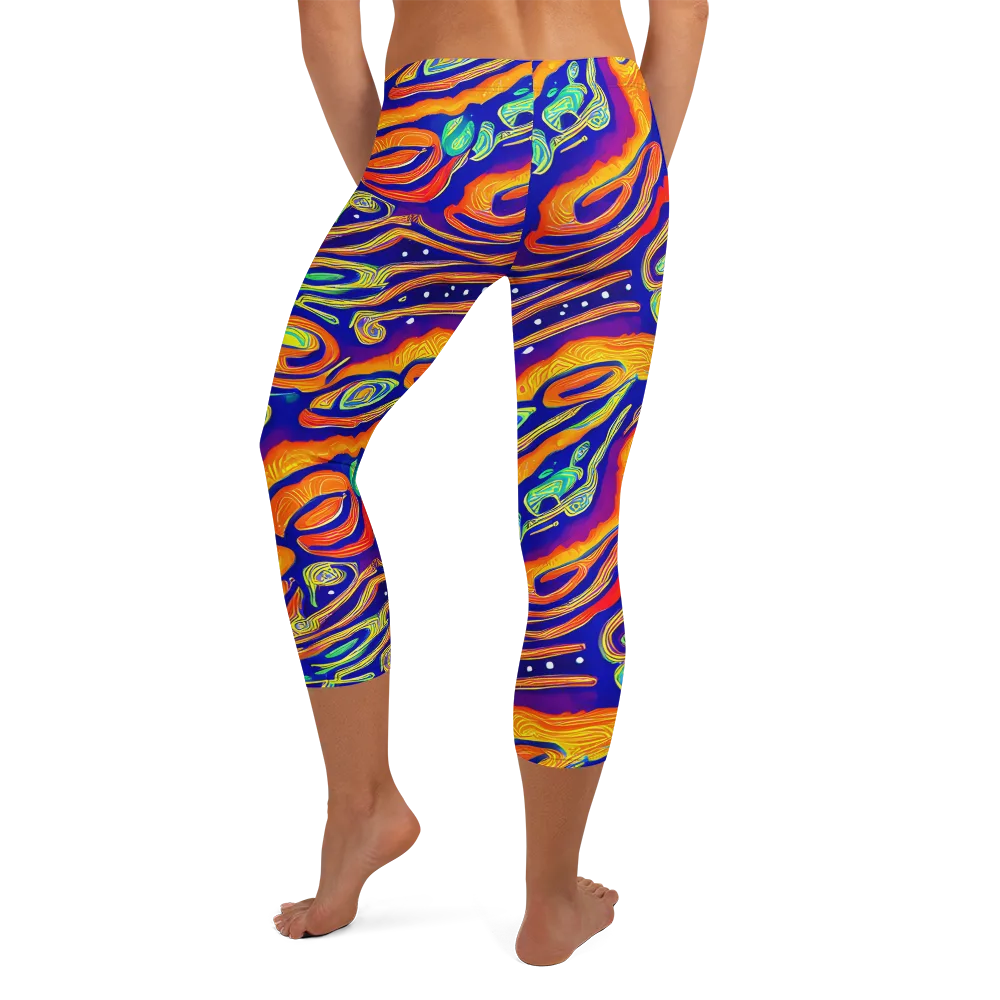 Aubergine Inferno on Capri Leggings — Back