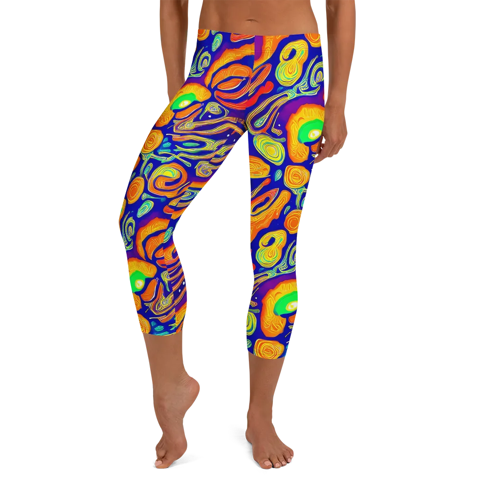 Aubergine Inferno on Capri Leggings — Front