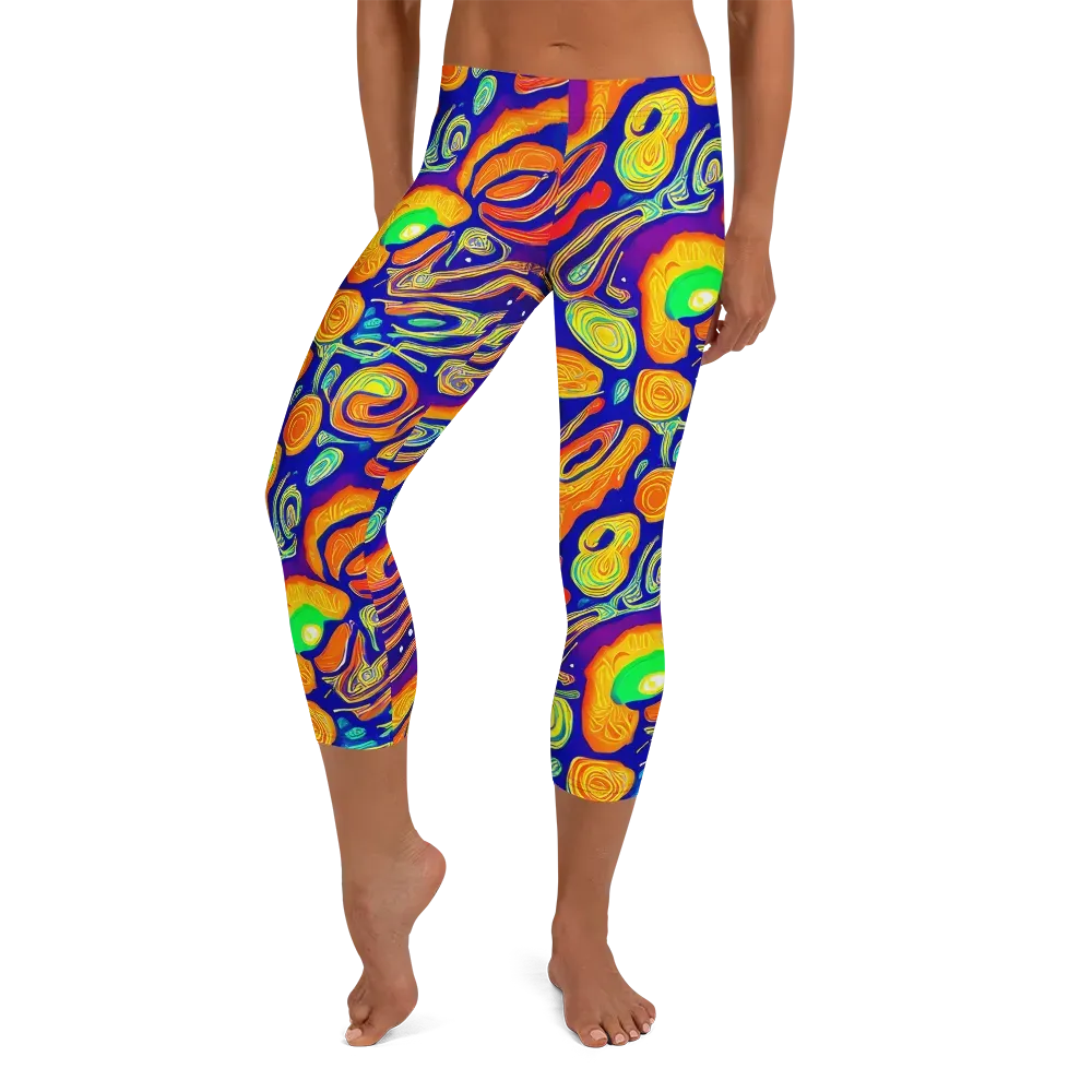 Aubergine Inferno on Capri Leggings — Front