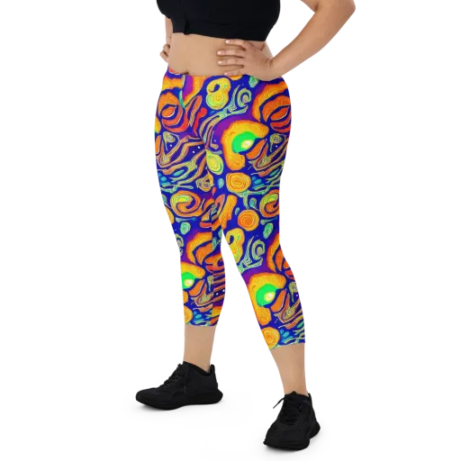 Aubergine Inferno on a Capri Leggings