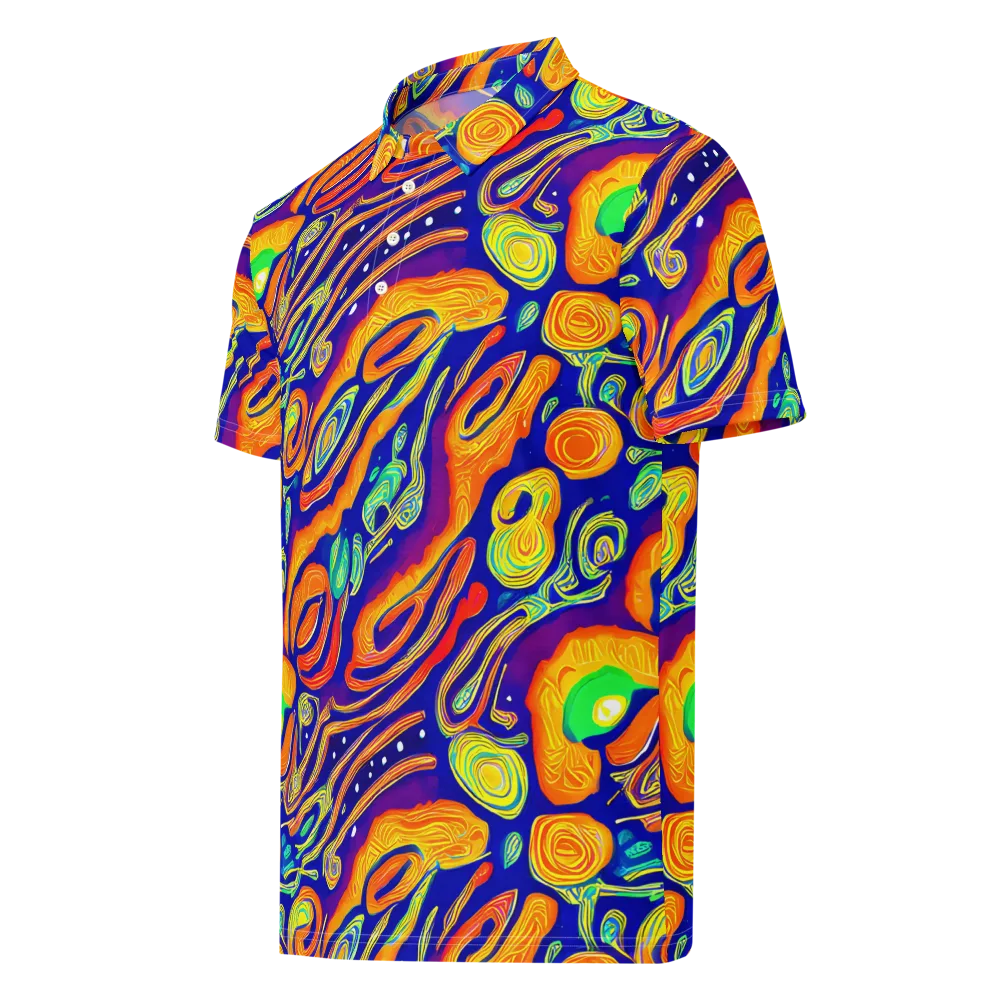 Aubergine Inferno on Men's Slim Fit Polo Shirt — Left Front