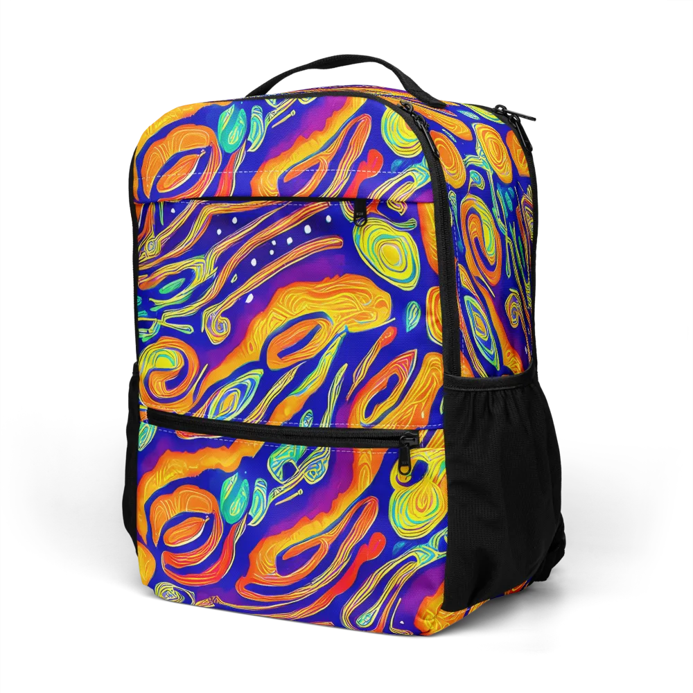 Aubergine Inferno on Utility Backpack — Left Front