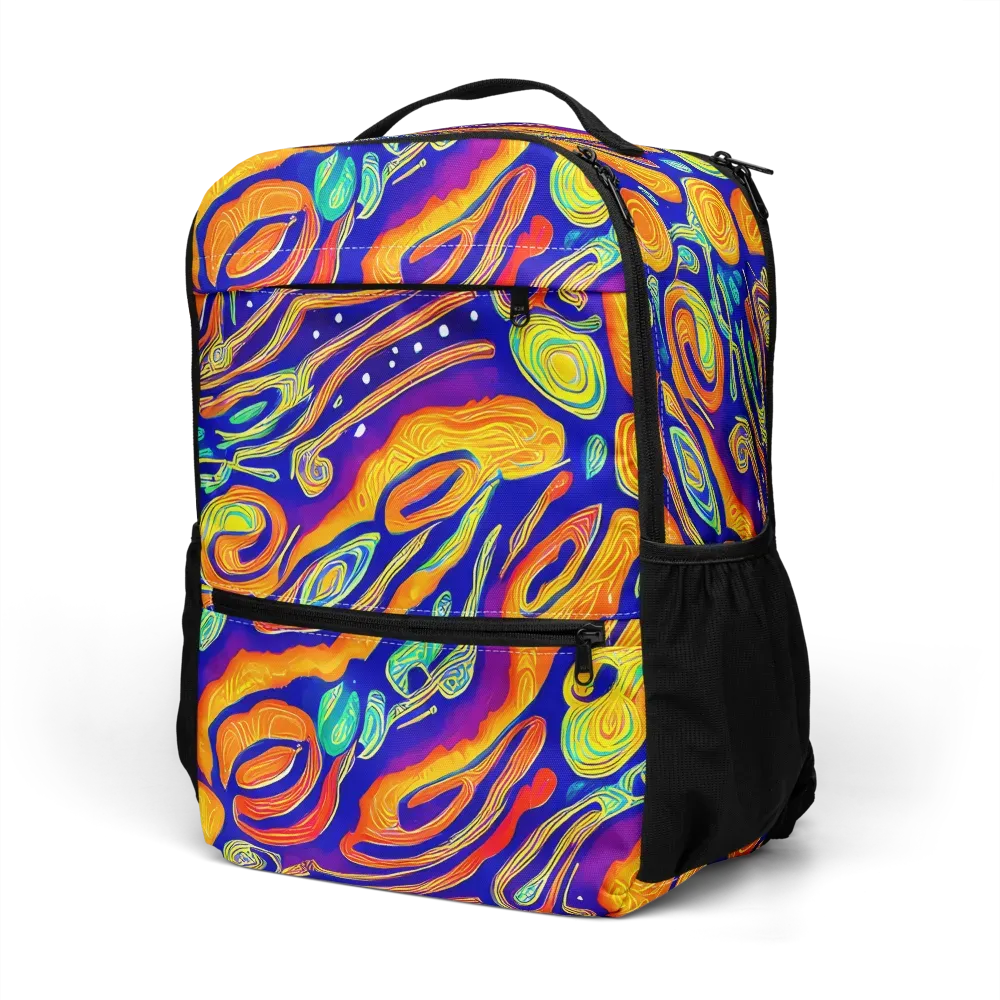 Aubergine Inferno on Utility Backpack — Left Front