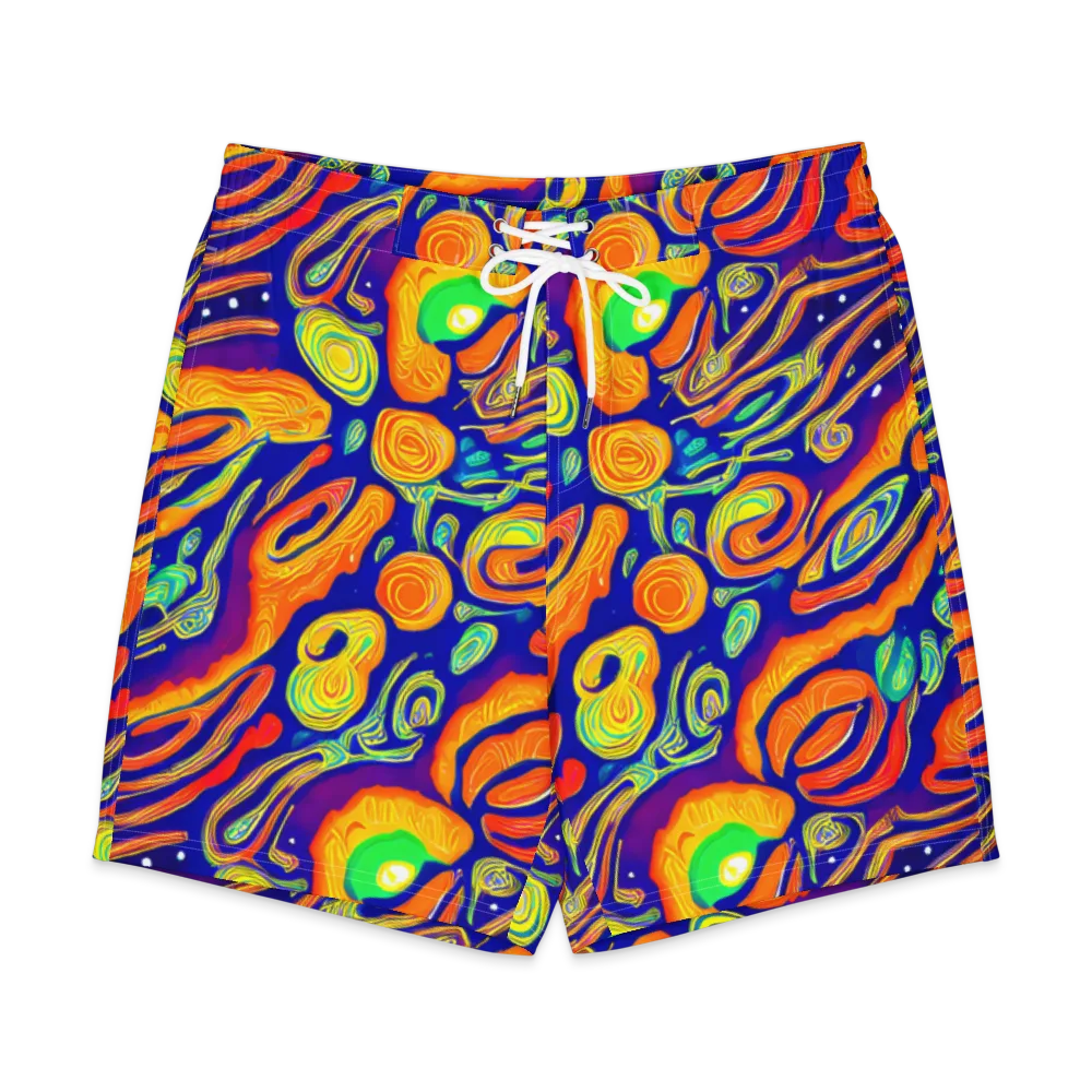 Aubergine Inferno on Men's Board Shorts — Front
