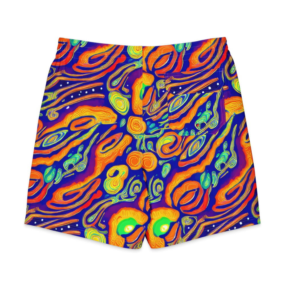 Aubergine Inferno on Men's Board Shorts — Back