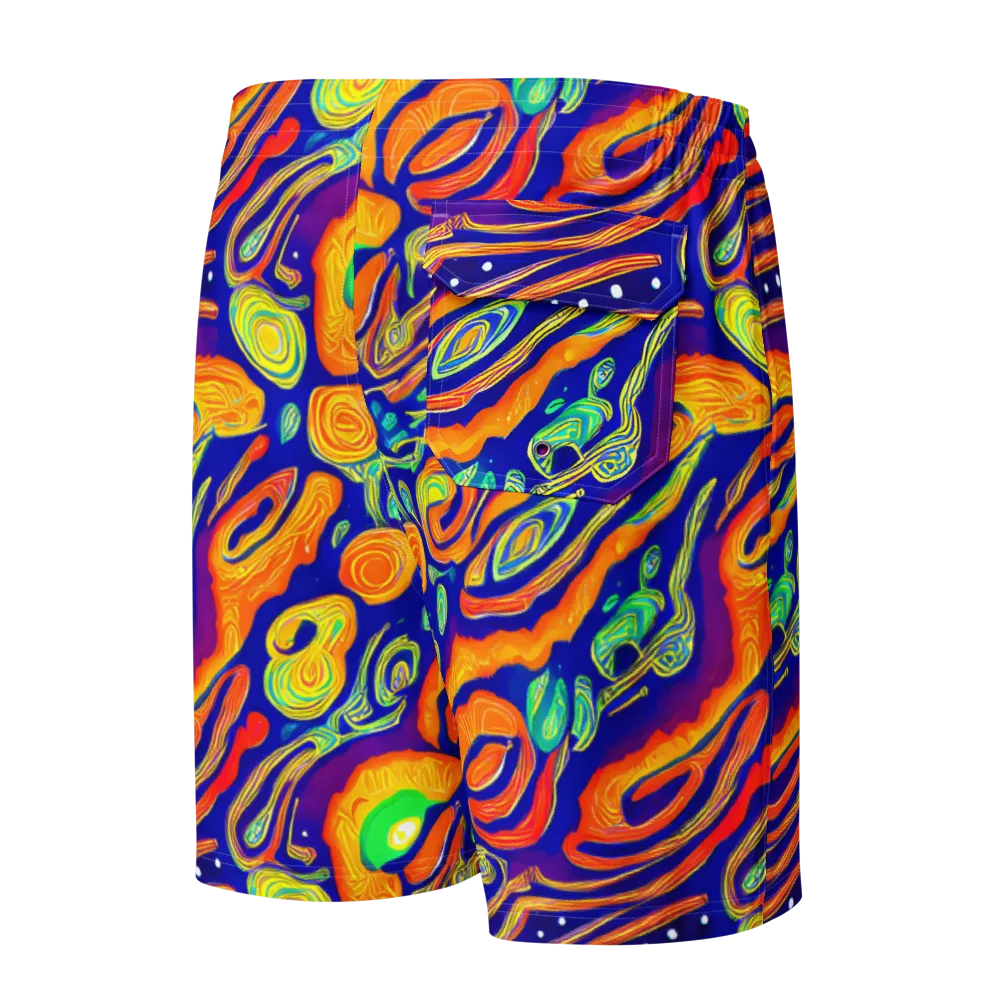 Aubergine Inferno on Men's Board Shorts — Back