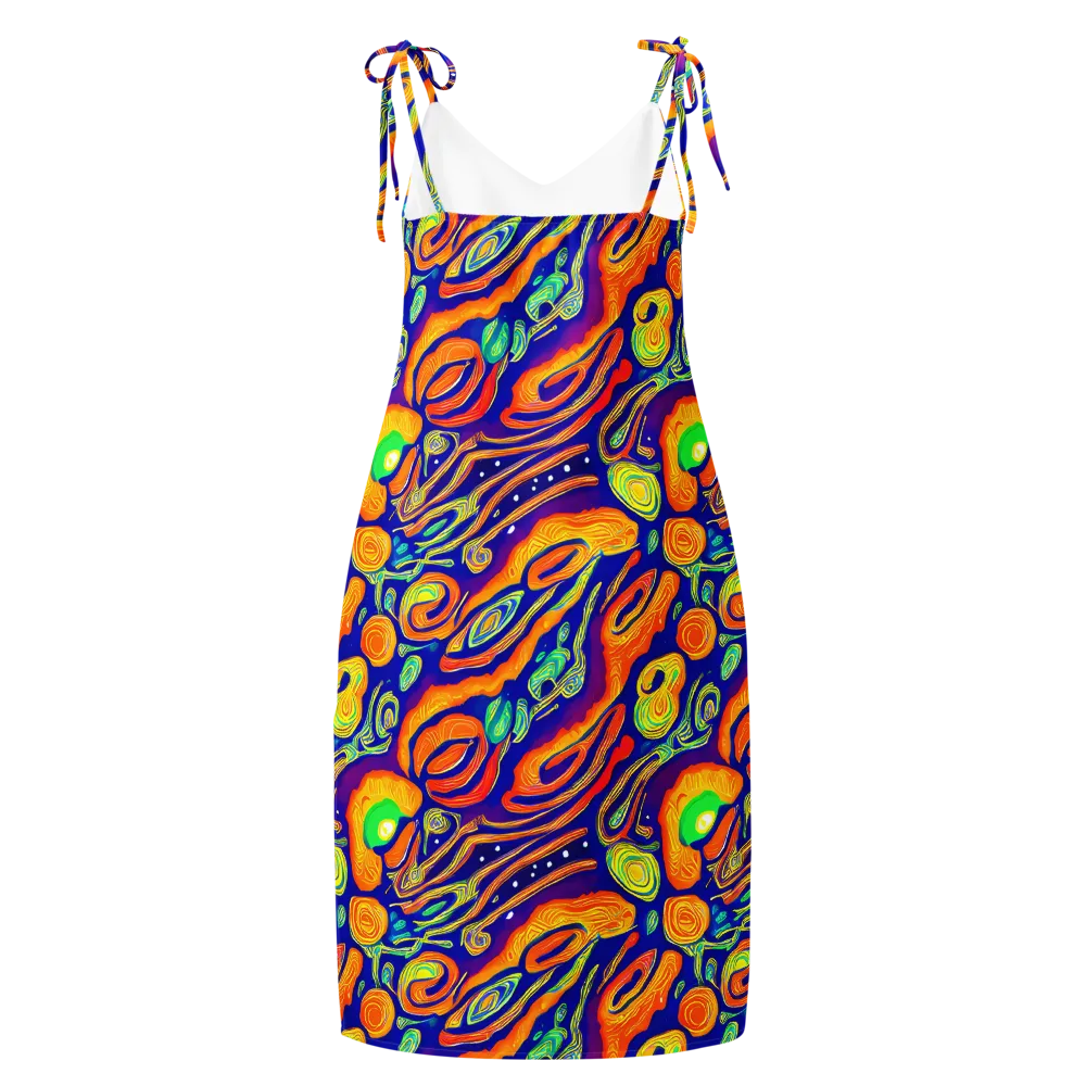 Aubergine Inferno on Slip Dress — Back