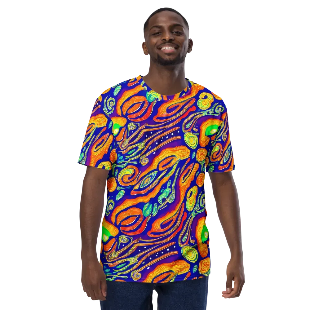 Aubergine Inferno on Men's Crew Neck T-Shirt — Front