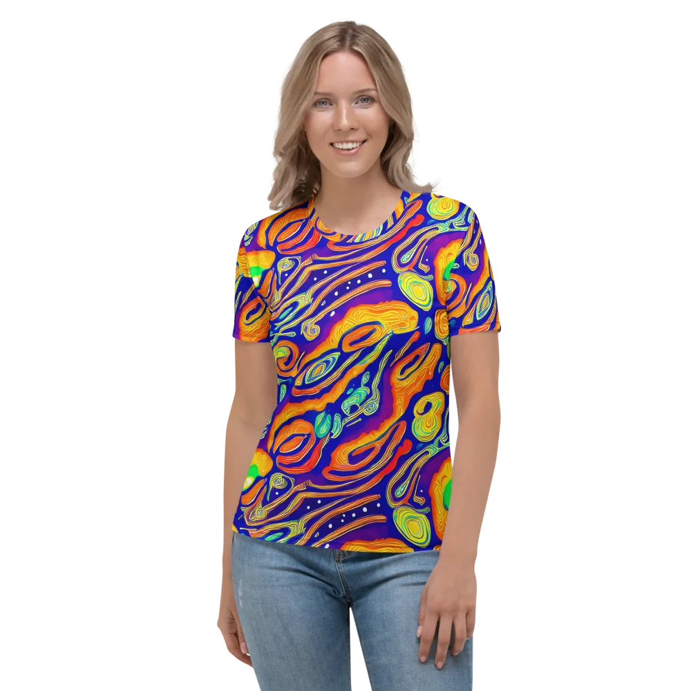 Aubergine Inferno on Women's Crew Neck T-Shirt — Front