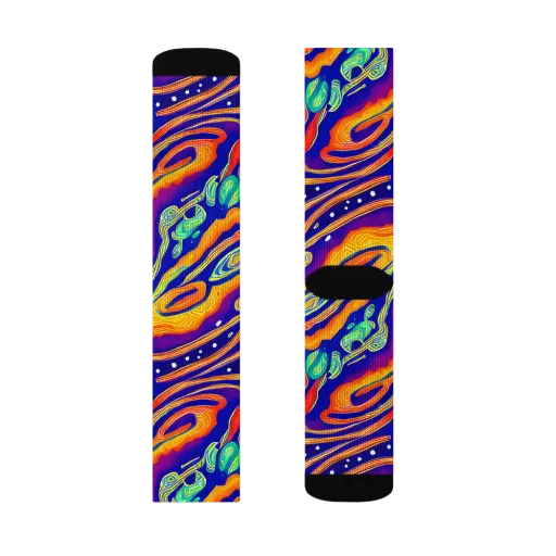 Aubergine Inferno on a Socks