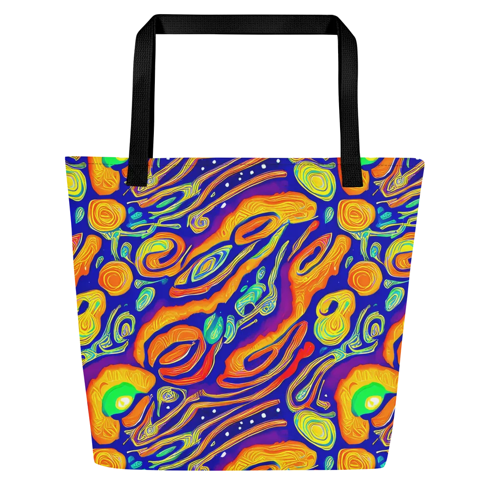 Aubergine Inferno on Large Tote Bag W/ Pocket — Front