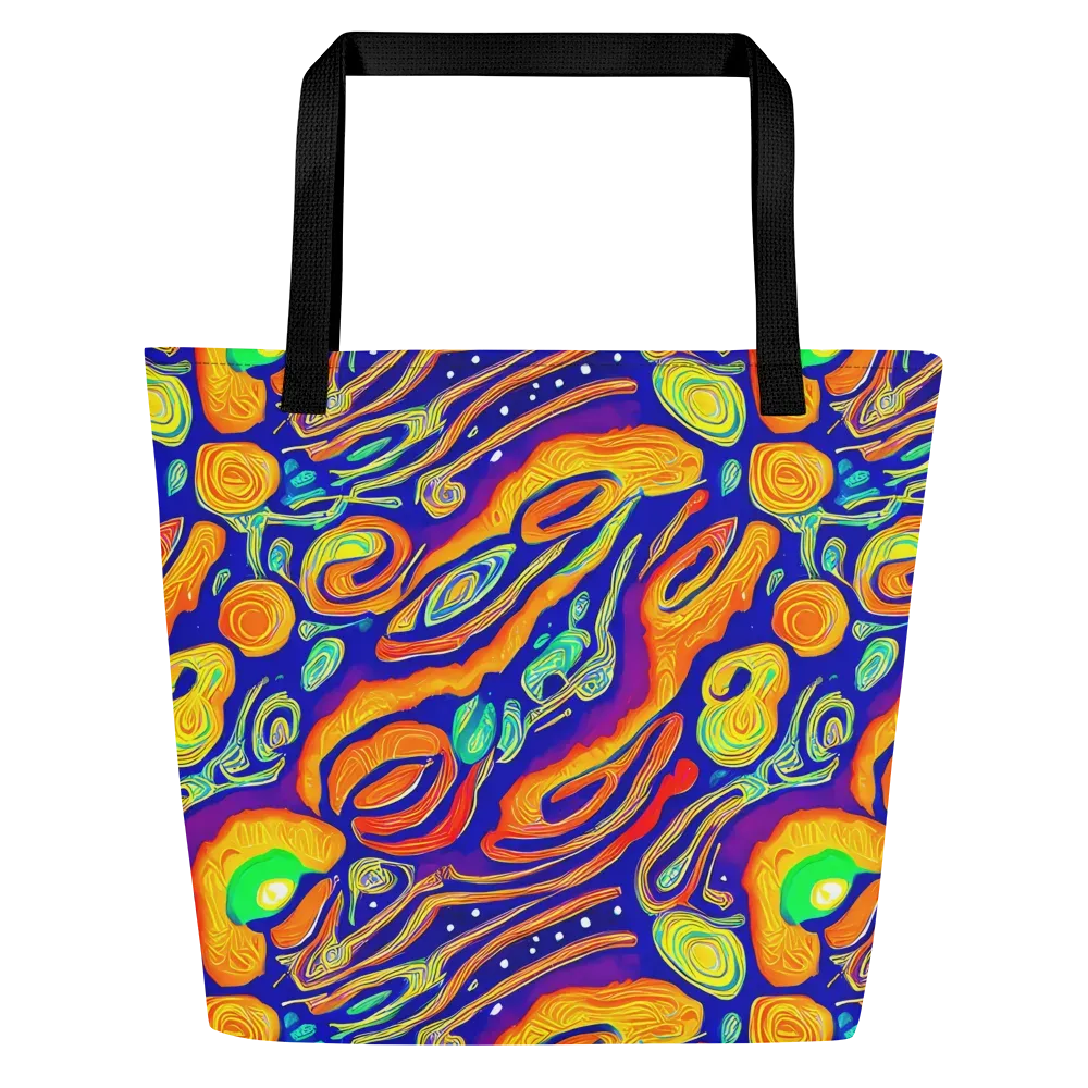Aubergine Inferno on Large Tote Bag W/ Pocket — Front