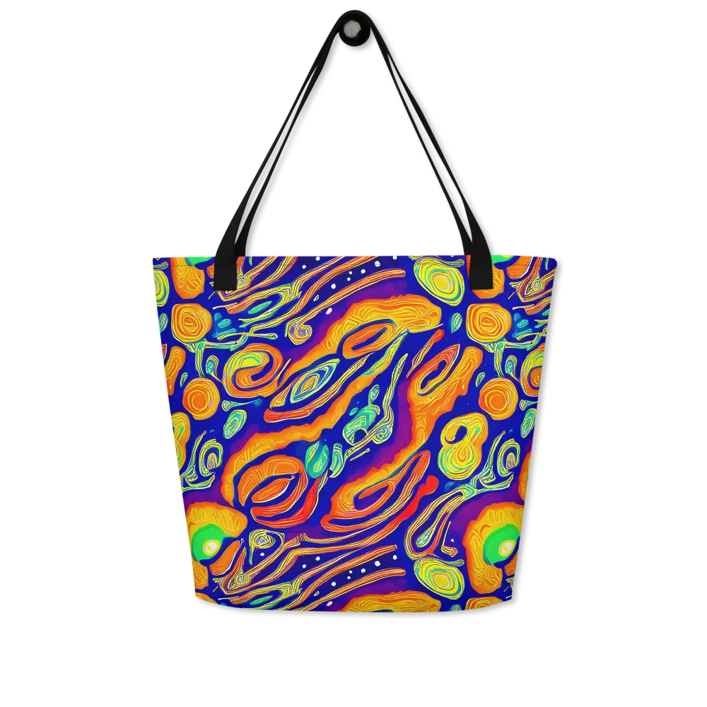 Aubergine Inferno on Large Tote Bag W/ Pocket — Front