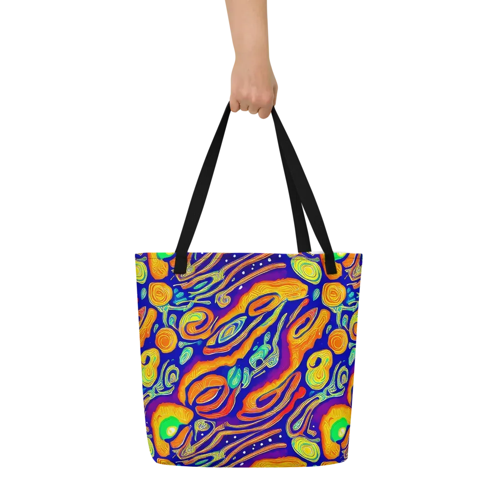 Aubergine Inferno on Large Tote Bag W/ Pocket — Front