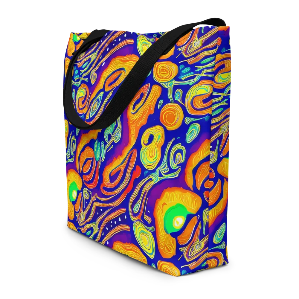Aubergine Inferno on Large Tote Bag W/ Pocket — Front