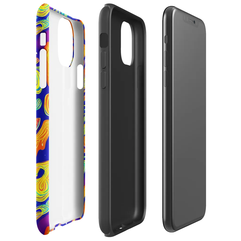 Aubergine Inferno on Tough Case for iPhone® — Right