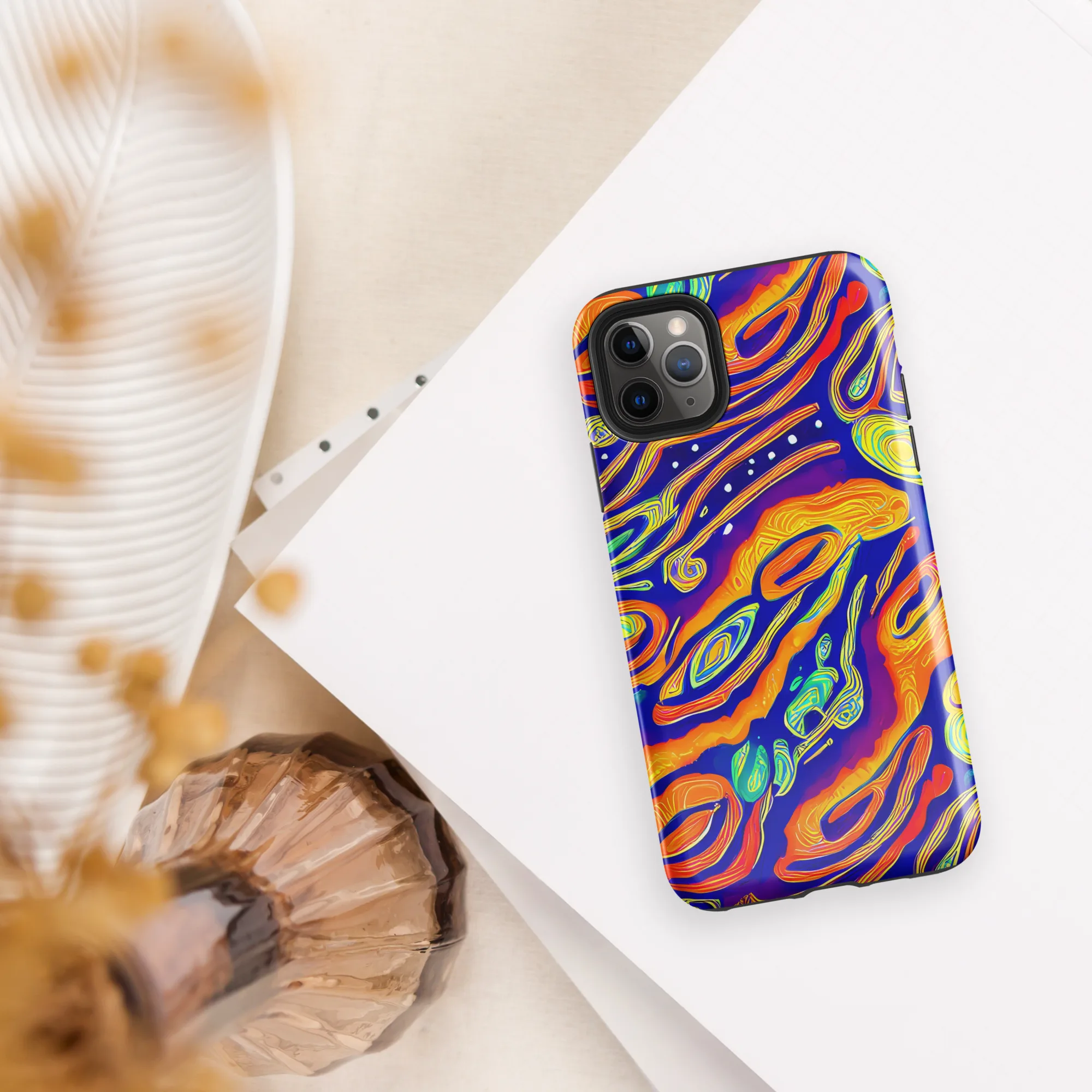 Aubergine Inferno on Tough Case for iPhone® — Front