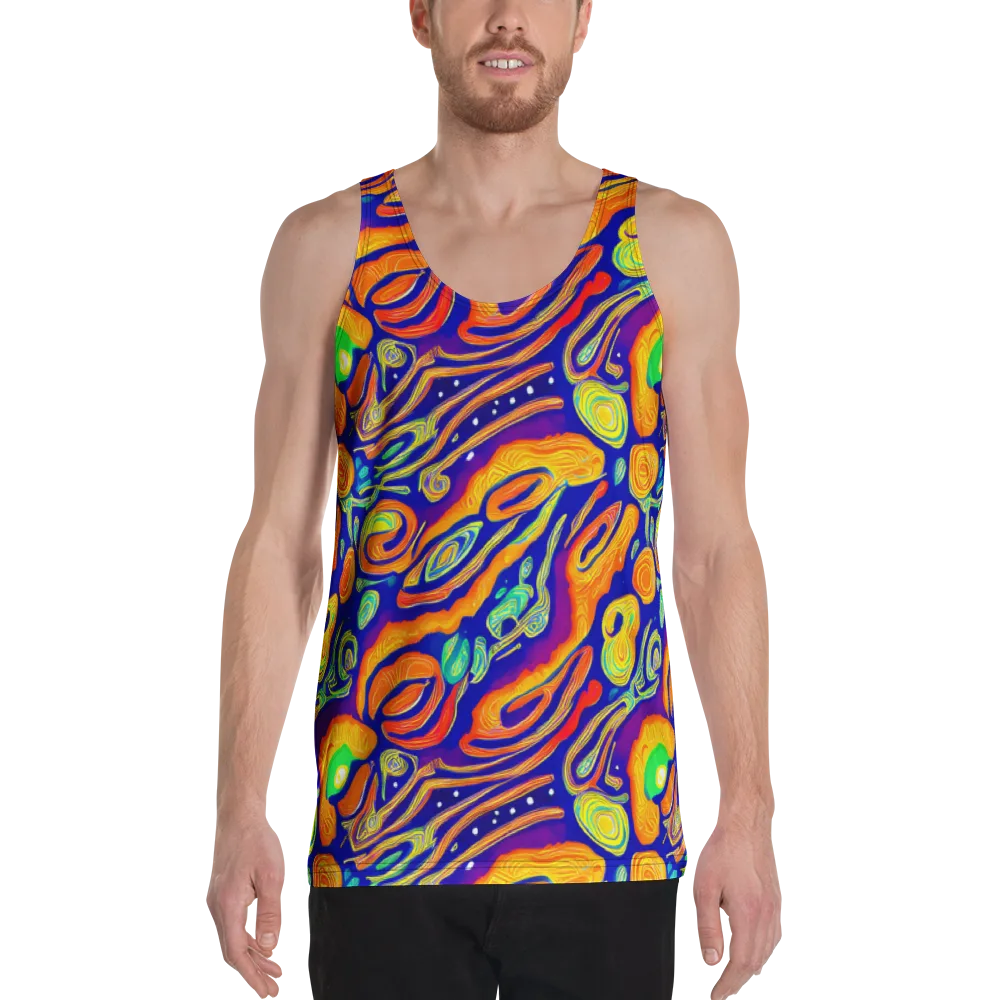 Aubergine Inferno on Men's Tank Top — Front