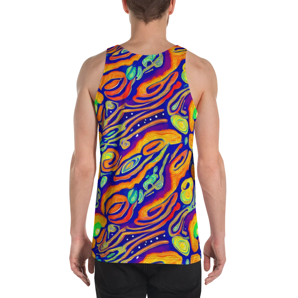 Aubergine Inferno on Men's Tank Top — Back