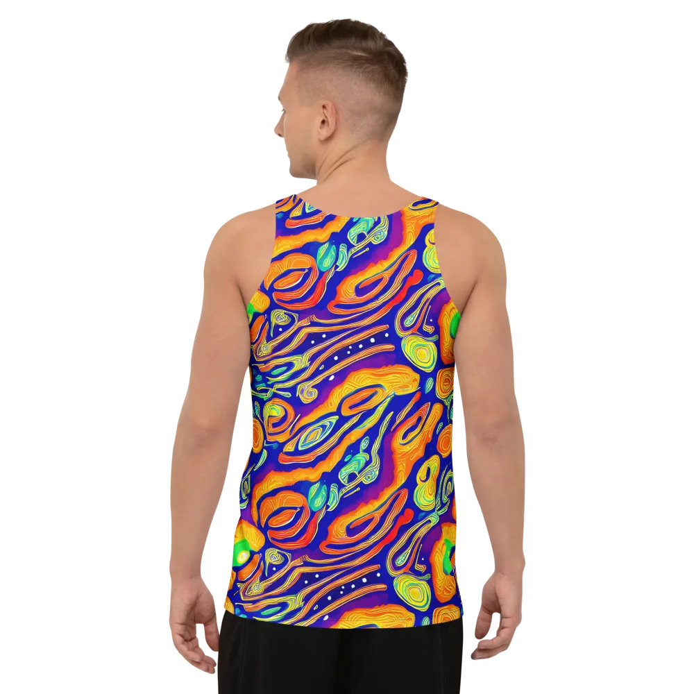 Aubergine Inferno on Men's Tank Top — Back