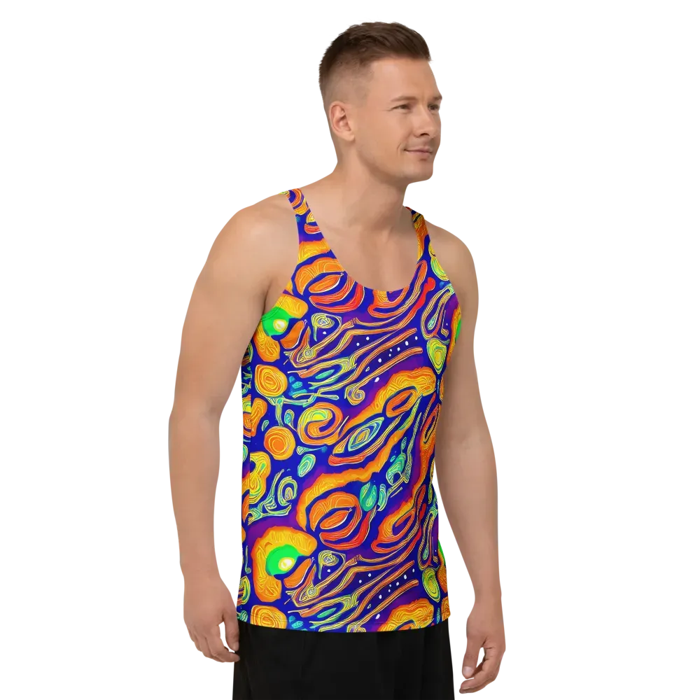 Aubergine Inferno on Men's Tank Top — Right Front