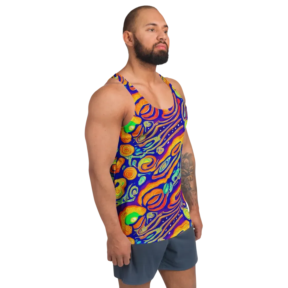 Aubergine Inferno on Men's Tank Top — Right Front
