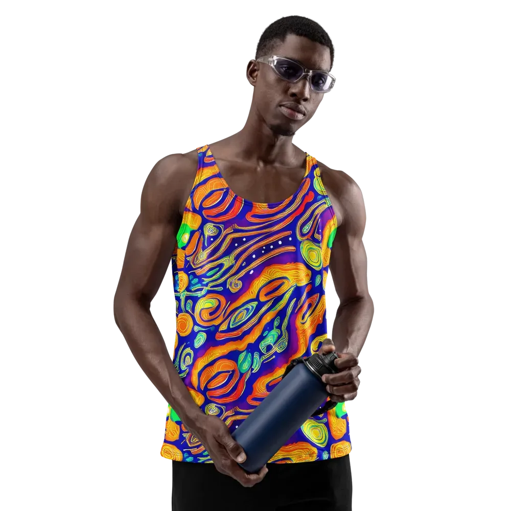 Aubergine Inferno on Men's Tank Top — Front