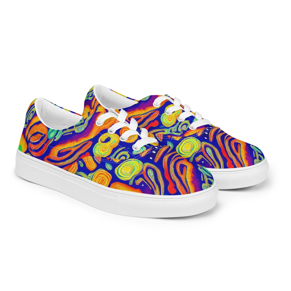 Aubergine Inferno on Men's Lace-Up Canvas Shoes — Right Front
